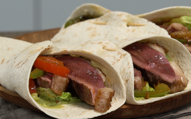 Fajitas de magret de canard