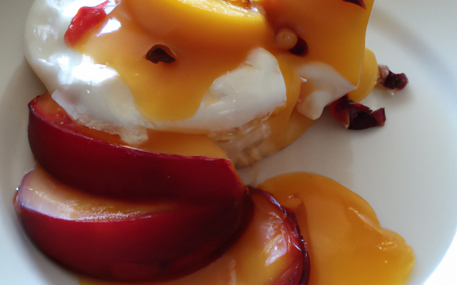 Fromage blanc et coulis de nectarine