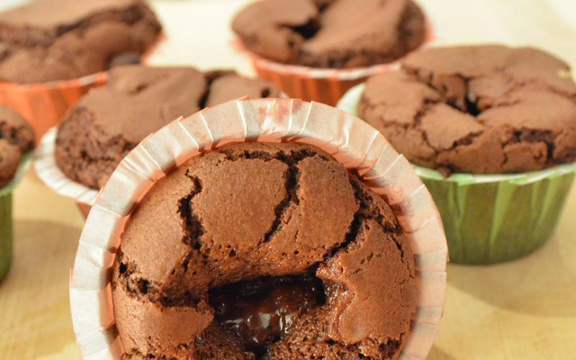 Fondant au chocolat et caramel