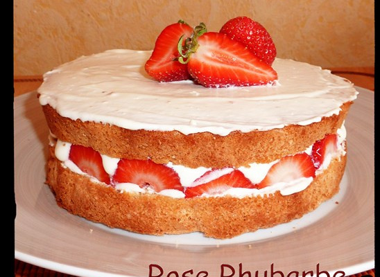 Victoria sponge cake aux fraises Label Rouge