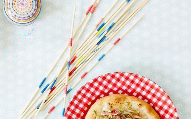 Pizza endives, jambon, ricotta