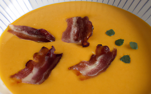 Velouté de potiron au bacon