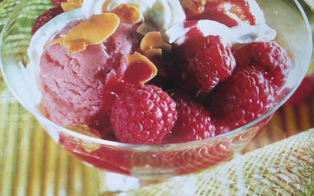 Framboises melba à ma façon