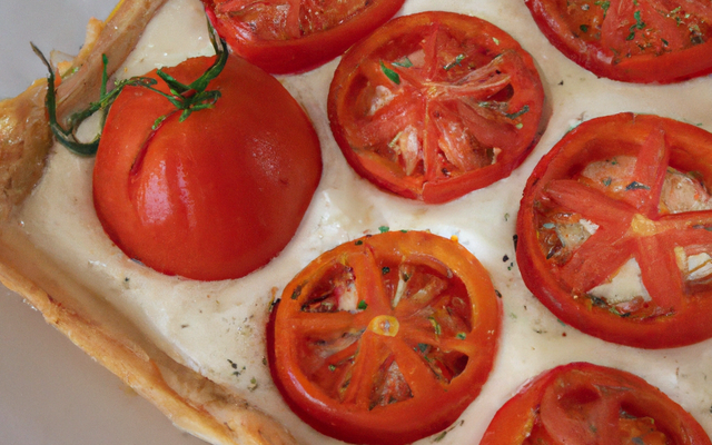 Tarte à la tomate et au fromage frais