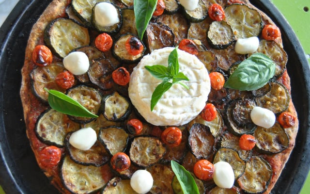 Pizza aux courgettes et Saint Marcelin