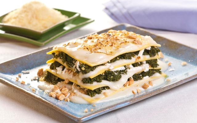 Lasagnes de poulet aux épinards et ricotta