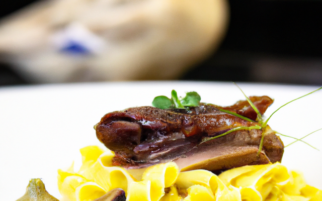 Pâtes aux gésiers de canards confits