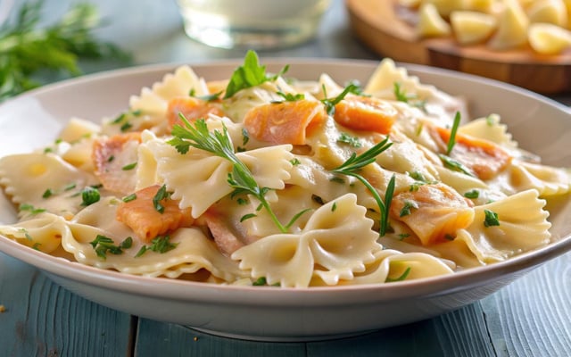 Pâtes au saumon fumé