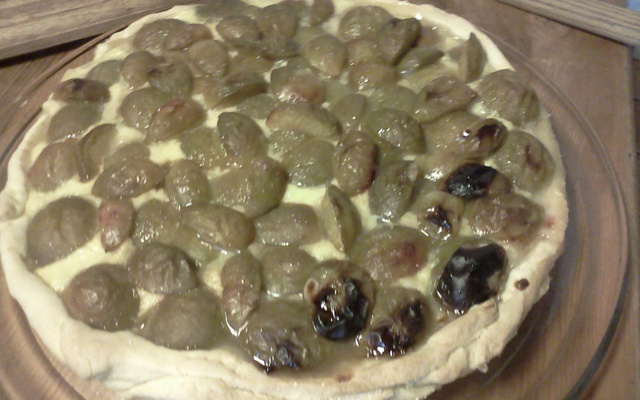 Tarte aux prunes jaunes