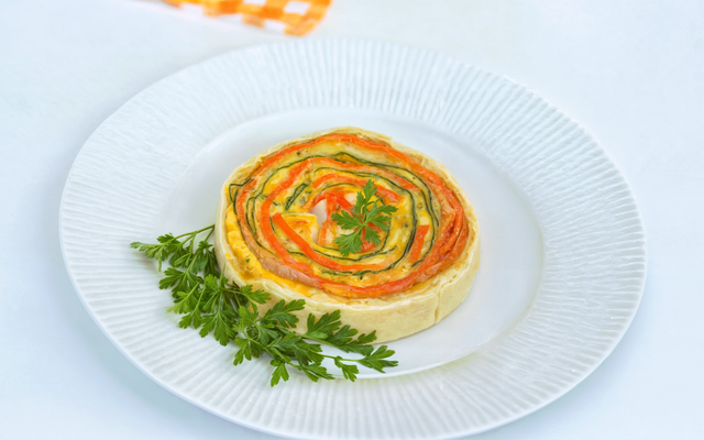 Tartelette surimi et courgettes