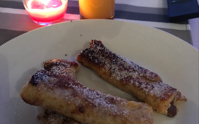 Roulés de pain perdu au nutella