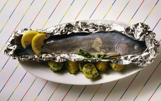 Truite au four en papillote