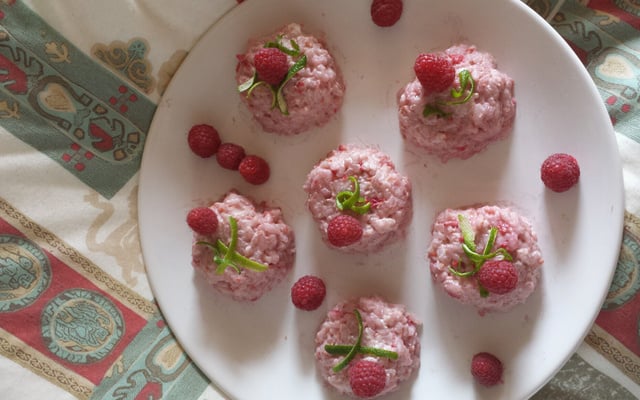 Risotto aux framboises