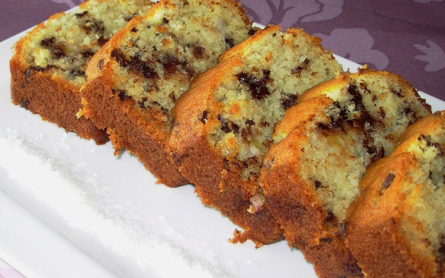 Cake marbré banane-choco