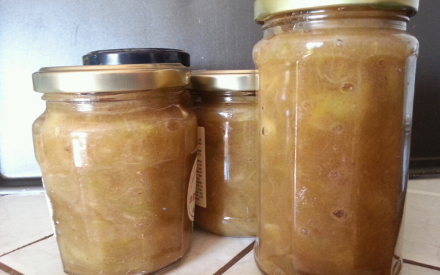 Confiture bananes et rhubarbe