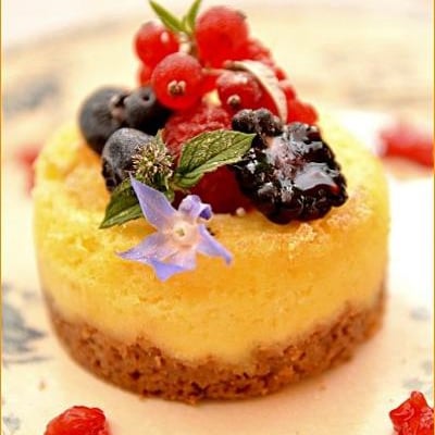 Cottage cheese-cake aux fruits rouges rapide