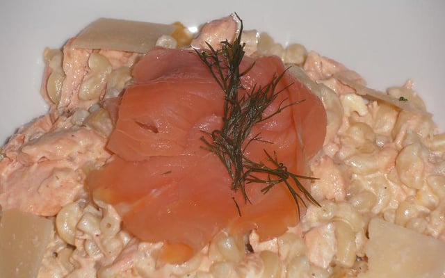 Pâtes aux 2 saumons à ma façon