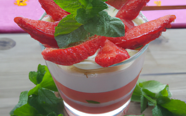 Verrine fraise-menthe