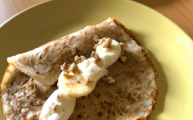 Crêpe à banane et noix de coco
