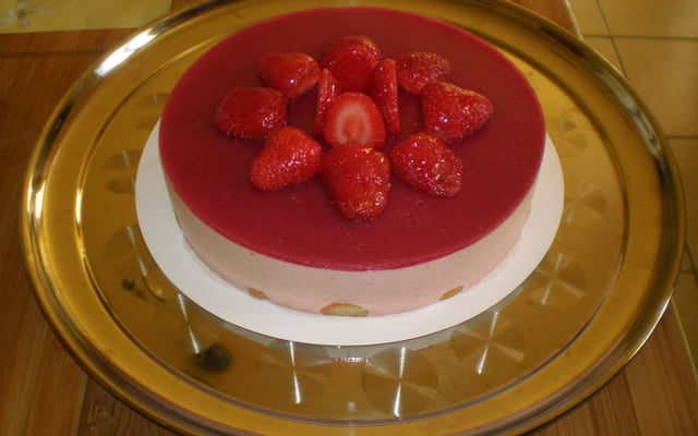 Bavarois à la fraise rapide