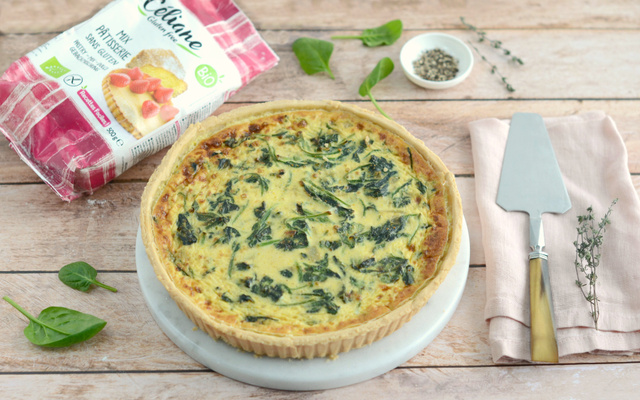 Quiche sans gluten aux épinards et au chèvre