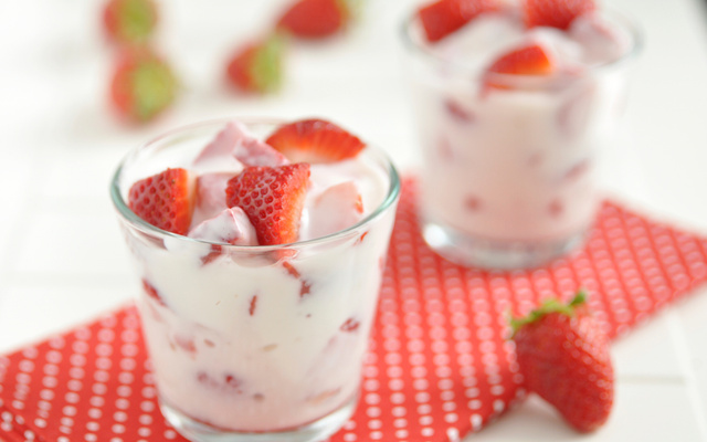 Verrines gourmandes aux fraises
