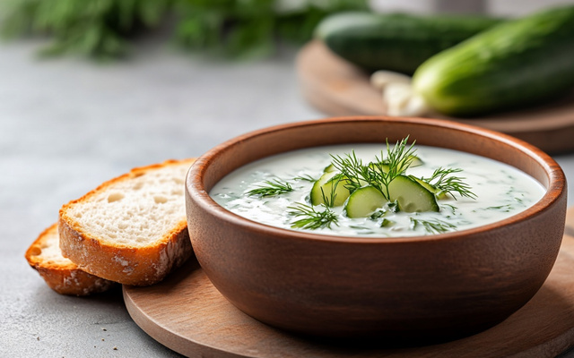 Soupe froide de concombre
