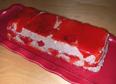 Terrine au chèvre frais et poivrons grillés