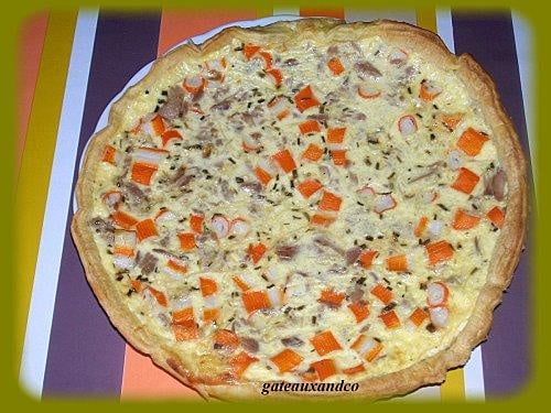 Quiche au thon et surimi