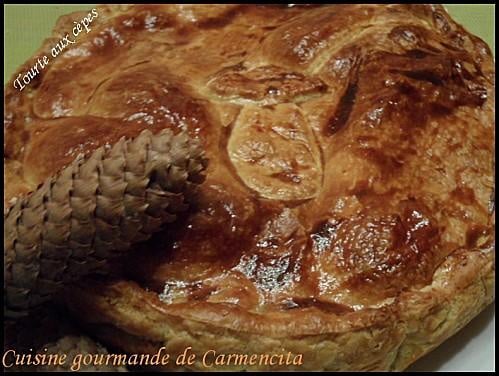 Tourte aux cèpes rapide