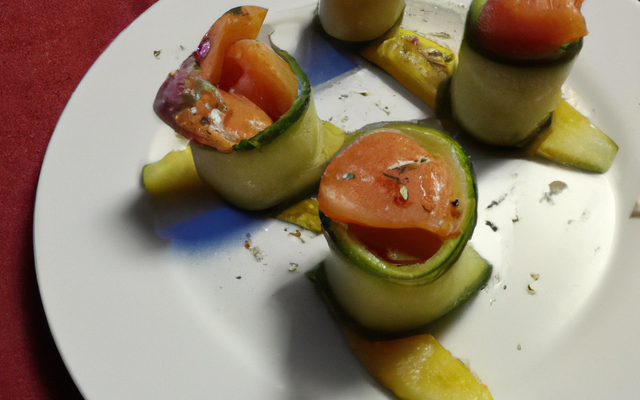 Gondole de concombres au saumon