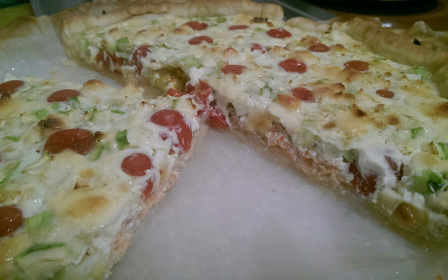 Quiche au saumon La Vache qui Rit
