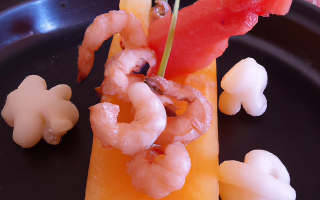 Saut de crevettes et bataille de melon