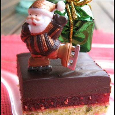 Bouchées framboises ganache noire