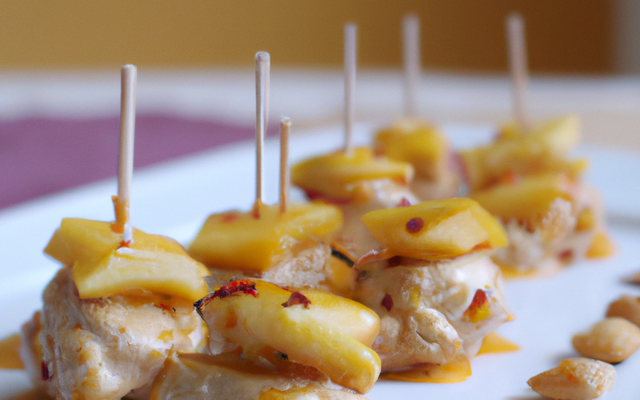 Brochette de volaille aux amandes