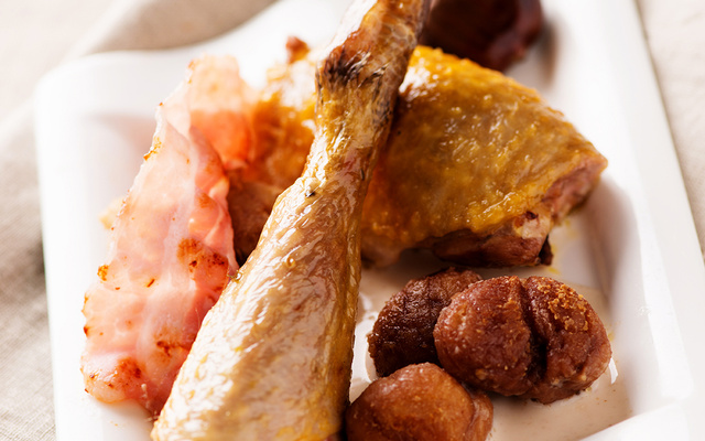 Pintade aux marrons et Cognac