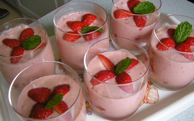 Mousse à la fraise maison