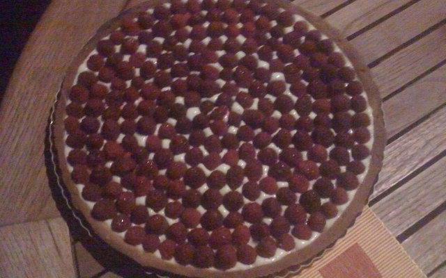 Tarte aux framboises crème patissière
