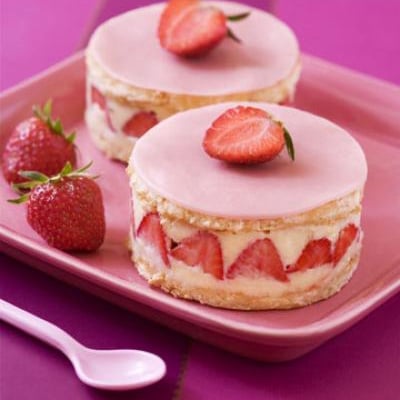 Fraisier aux gariguettes et crème pâtissière
