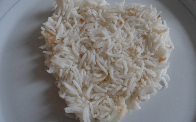 Riz au coco et soles sauce vanille