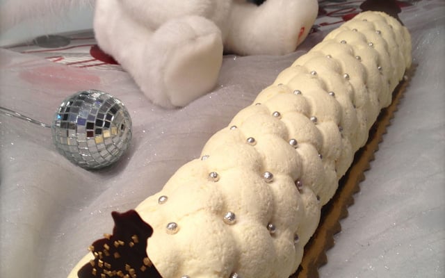 Bûche capitonnée de Noël