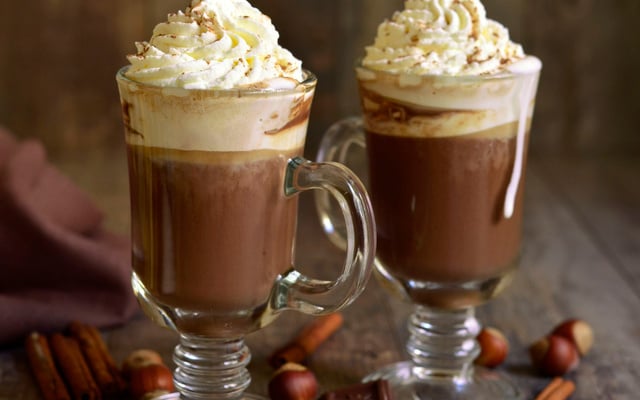 Chocolat chaud au lait écrémé et amidon
