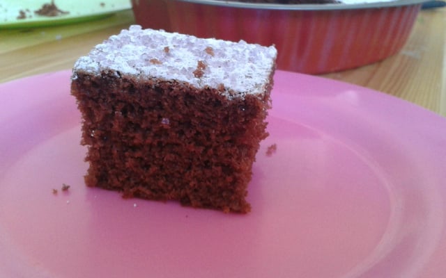 Cake moelleux au chocolat, noisettes et pomme