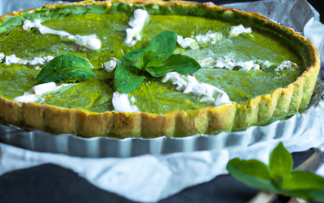 Tarte menthe chèvre