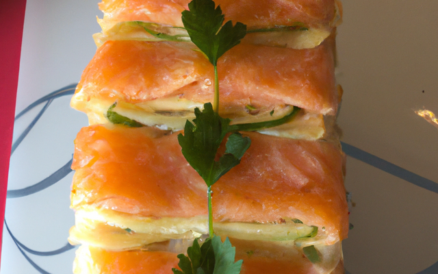 Mille-feuille de saumon