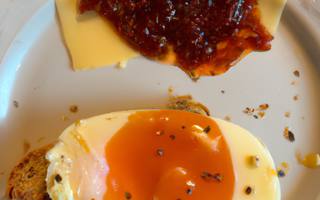 Œuf brouillé confiture et parmesan