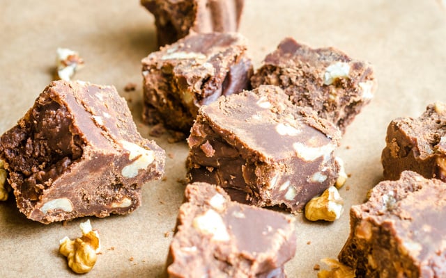 Fudge au chocolat et aux noix