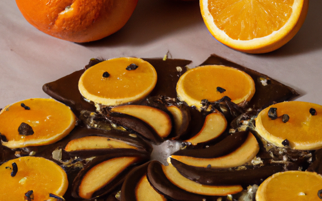 Biscuit léger au chocolat et oranges confites