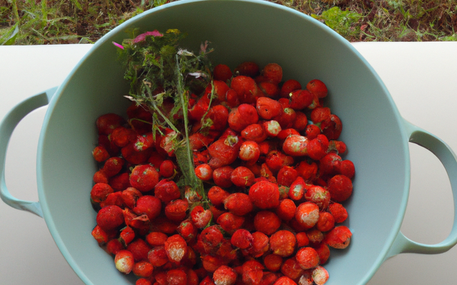 Fraises des bois du soleil levant