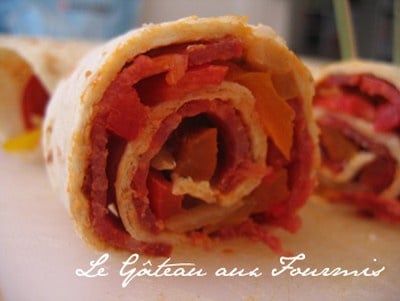 Wraps Olé-Olé au Chorizo et aux Poivrons
